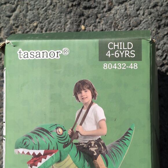 Tasanor Ride Raptor Costume Inflatable Halloween Dinosaur Dress Up Child 4-6 Yrs - Picture 6 of 10